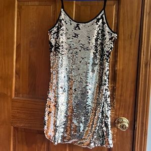 Chris & Carol sliver sequin dress
